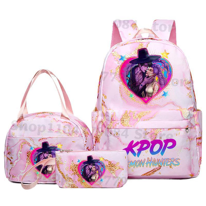 Wholesale KPOP Backpack,  Lunch Bag,  Pencil Case Set,  Student Anime Fashion School Bag,  Pencil Box,  Bento
