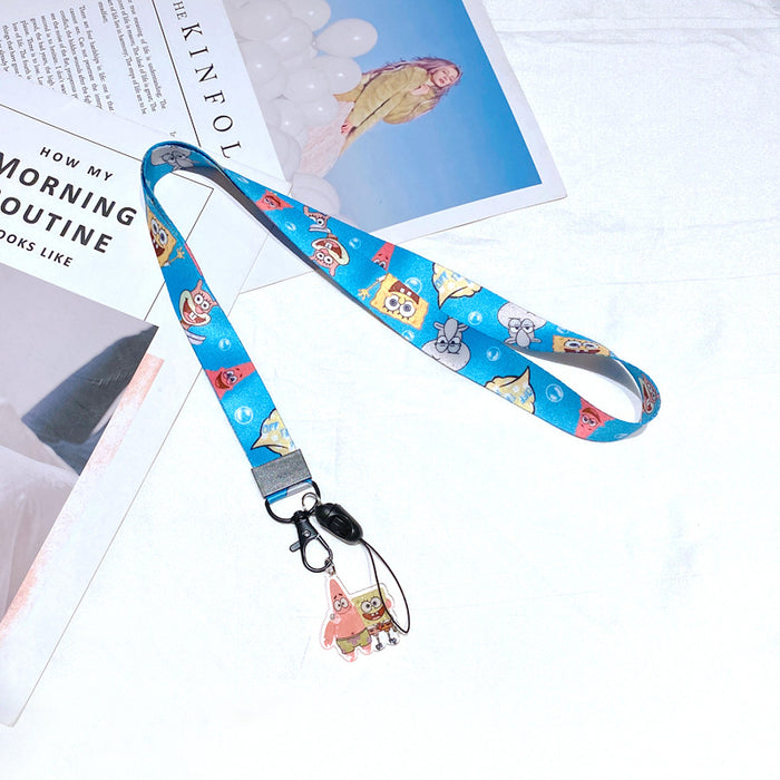 Wholesale Polyester Cartoon Printed Long Hanging Rope Keychain JDC-KC-Gongz056