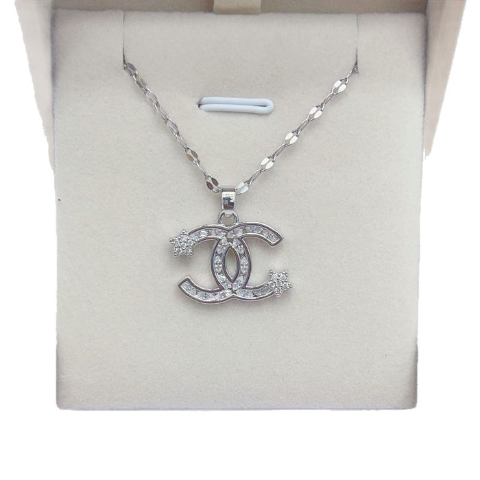 Wholesale Diamond Double C Color-Preserving Necklace