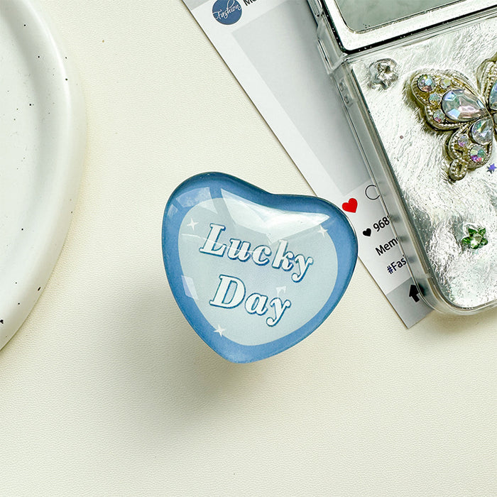Wholesale Glass Heart-Shaped Phone Airbag Stand