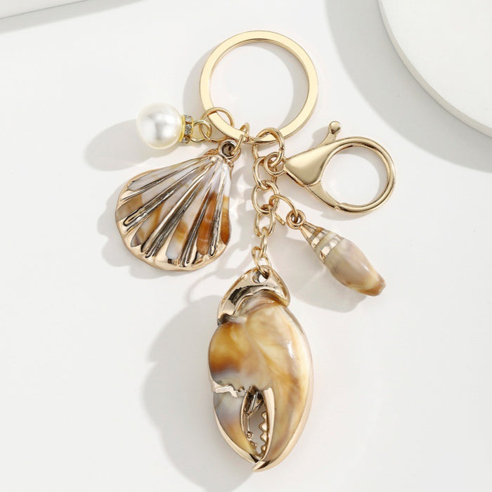 Wholesale Seaside-Style Realistic Seashell Keychain