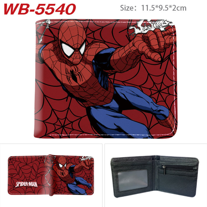 Wholesale PU Leather Anime Superhero Cartoon Bifold Wallet Stylish Everyday Gift For Students