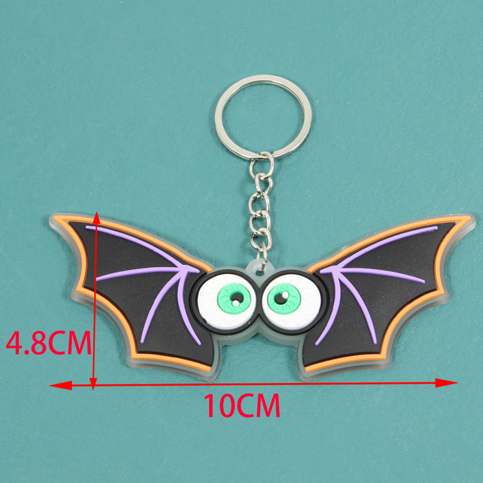 Wholesale 5PCS PVC Halloween Bat Keychain JDC-KC-ShengH007