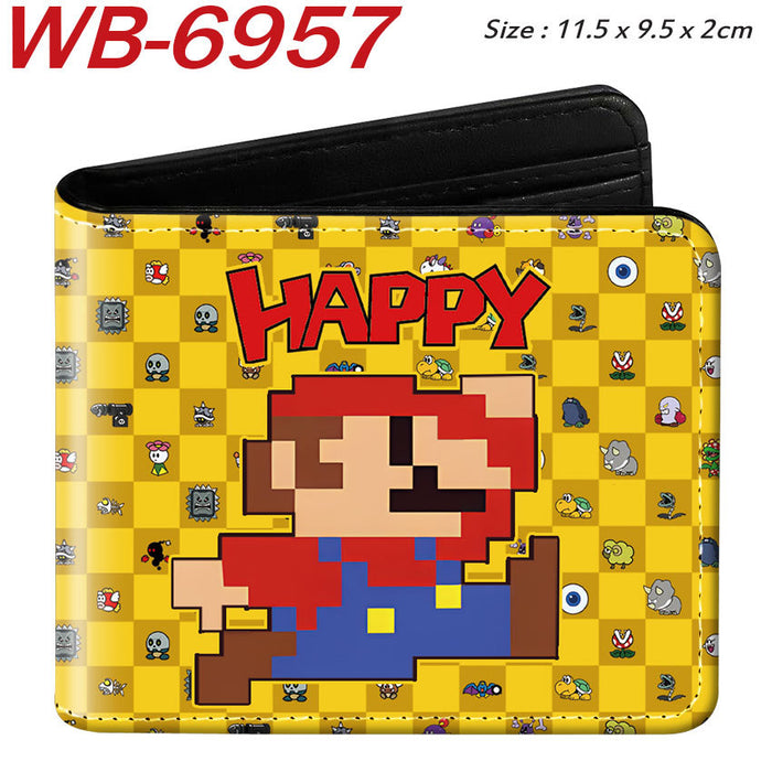 Wholesale Anime Cartoon Print PU Leather Bi Fold Wallet Street Fashion Unisex Student Wallets Waterproof Full Color Design Fashion Accessory Resale