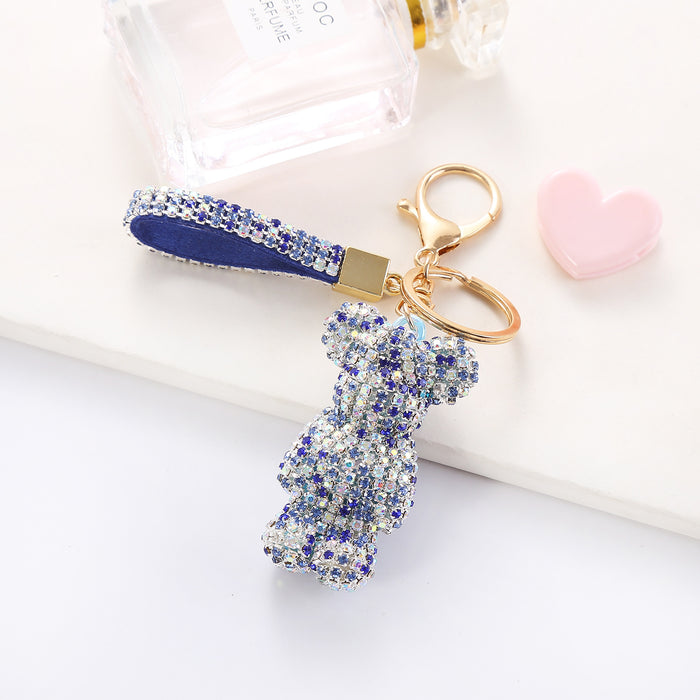 Wholesale Creative Cartoon Diamond Bear Doll Keychains JDC-KC-JFan011