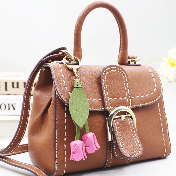 Wholesale tulip keychain cute personality car key bag pendant