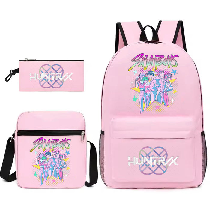 Wholesale Kpop backpack,  anime school bag , lightweight student backpack,  three-piece set