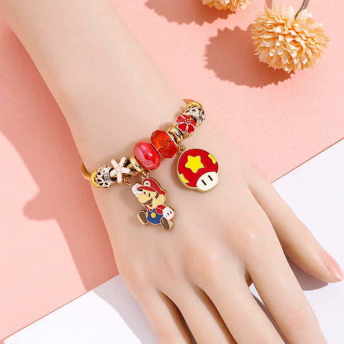 Wholesale Cartoon Mushroom Alloy Bracelet JDC-BT-xiaobo012