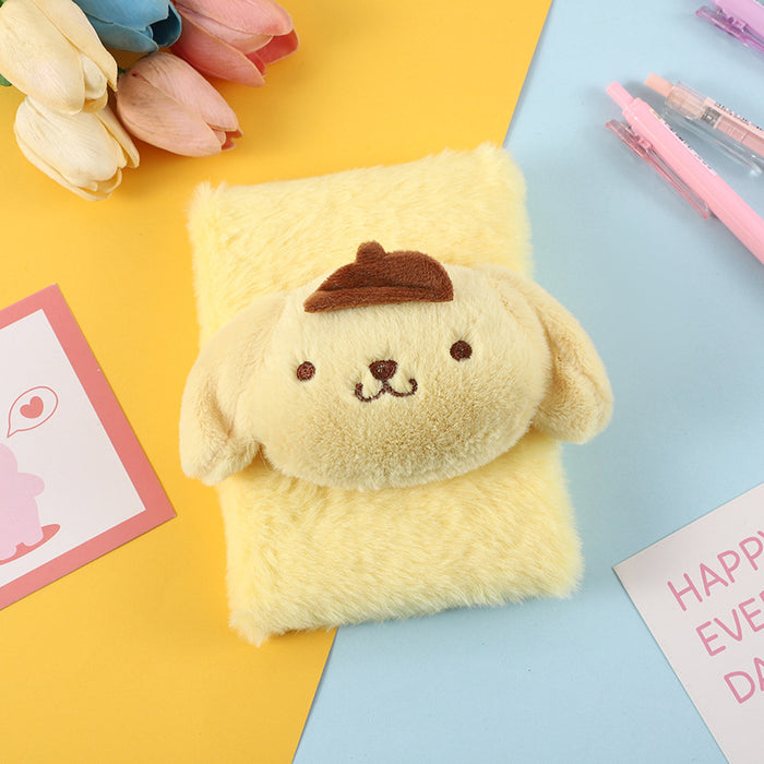 Wholesale Cartoon Doll Plush Notebook,  Cute and Good-Looking Student Notepad,  Plush Handmade Notebook