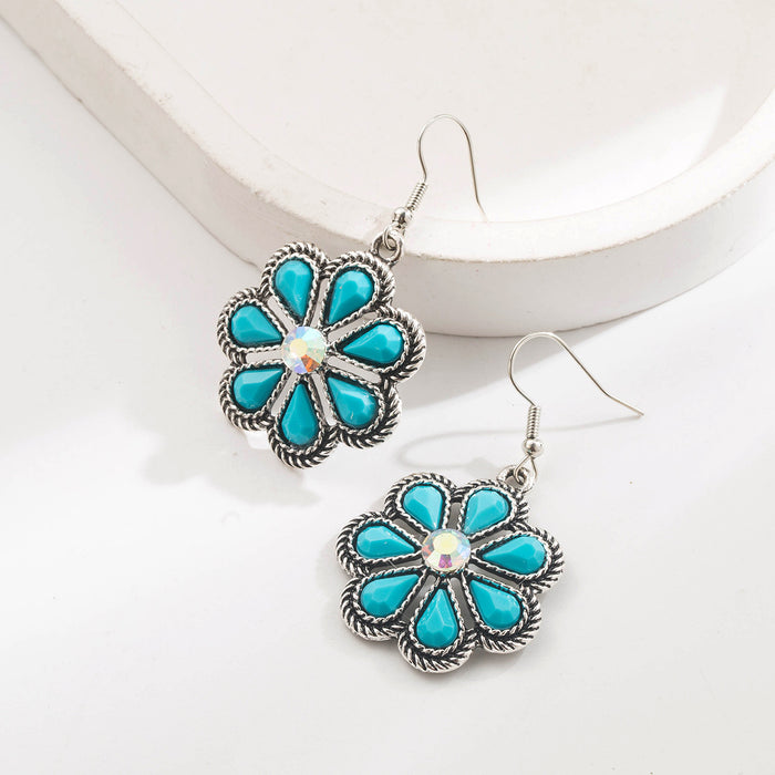 Wholesale Western Ethnic Style Turquoise Earrings