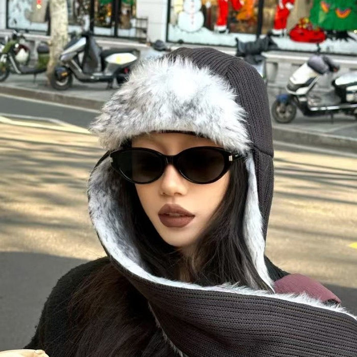 Wholesale Advanced internet celebrity sunglasses with cat's eyes, black sunshade and UV protection, small face sunglasses for men