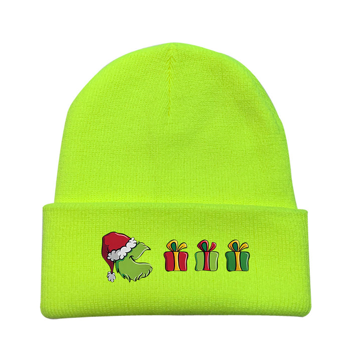 Wholesale Christmas Knitted Hat Green Hair Monster Wool Hat JDC-FH-JunC006