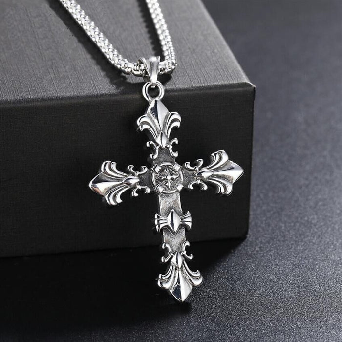 Wholesale Alloy Cross Pendant Men's Necklace JDC-NE-DanY004