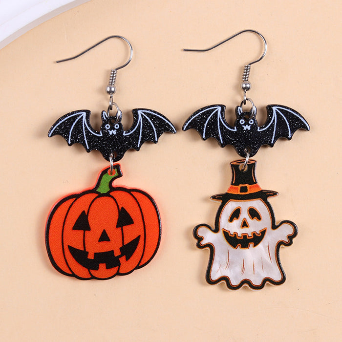 Wholesale Acrylic Earrings  Ghost Pumpkin Cartoon Spider Earrings for Women