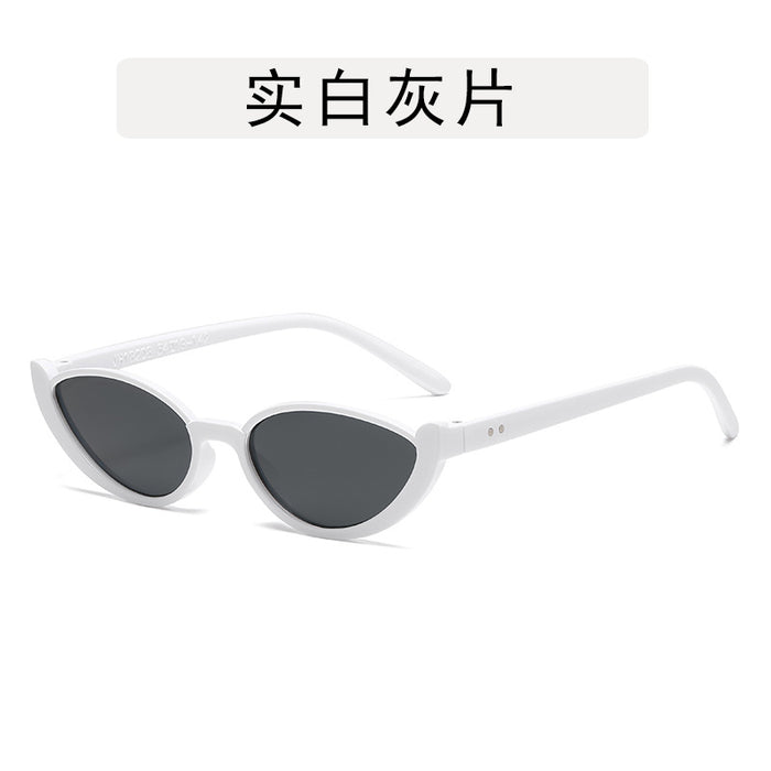 Wholesale Cat eye niche half frame sunglasses retro glasses fashion trend sunglasses