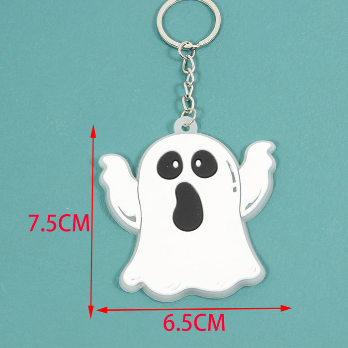 Wholesale Halloween Bat Ghost Silicone Keychain JDC-KC-ShengH008