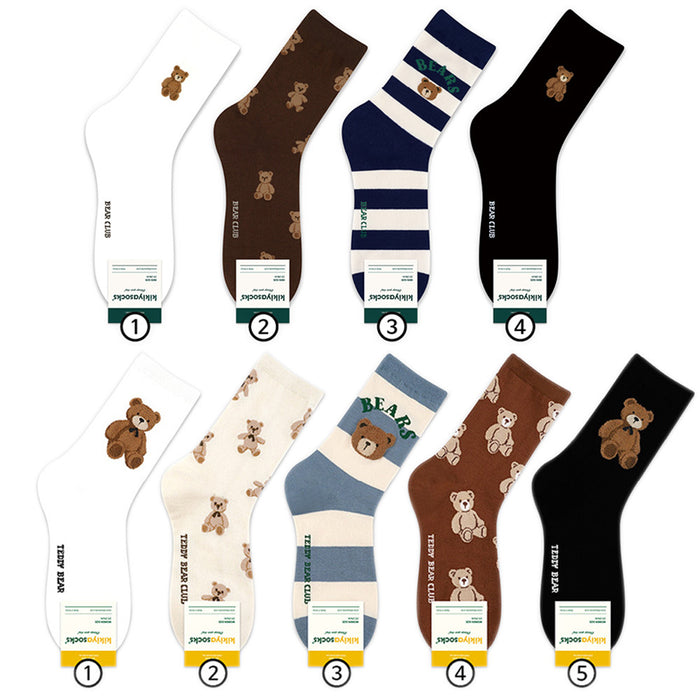 Wholesale Socks Cute Bear Mid-waist Women's Socks Women's Cotton Socks