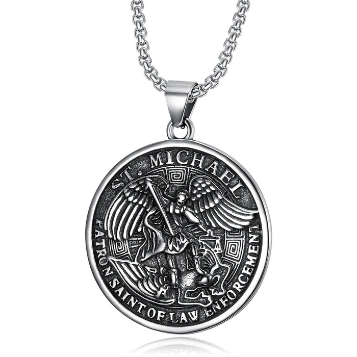 Wholesale Faith Saint-Mark Archangel Alloy Men Necklaces
