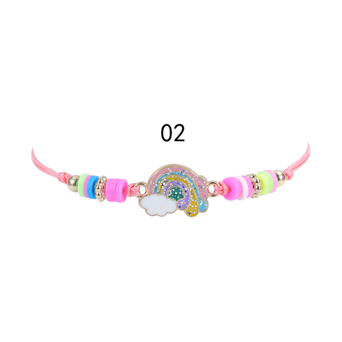 Wholesale Colorful Polymer Clay Braided Children's Bracelets JDC-BT-YiYe043