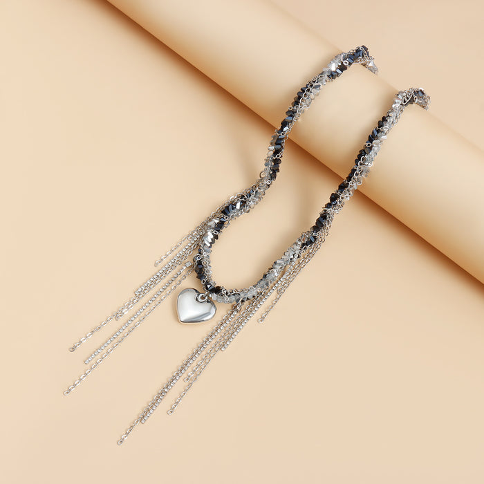 Wholesale Heart Tassel Pendant Necklaces