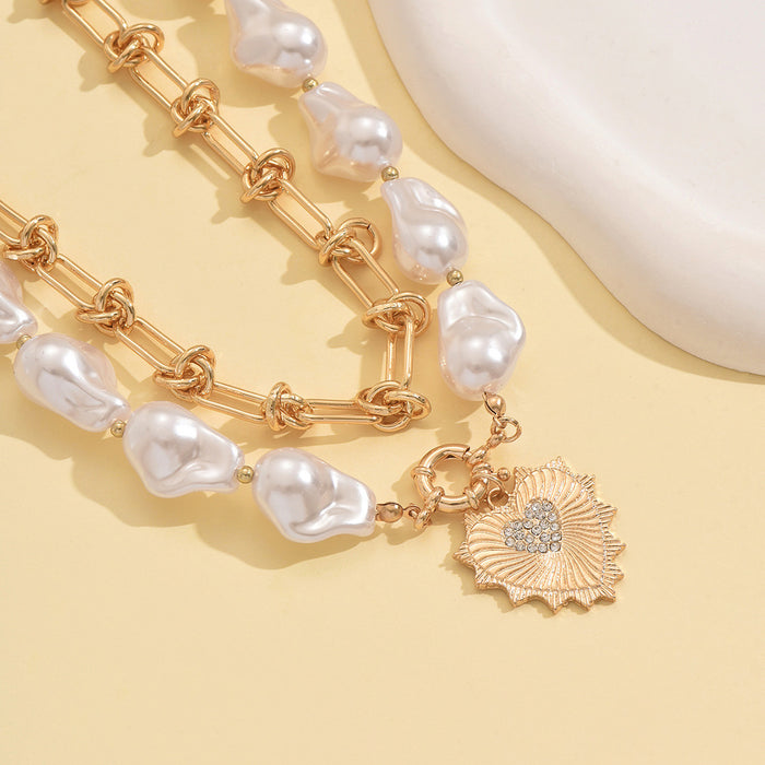 Wholesale Baroque shaped pearl necklace