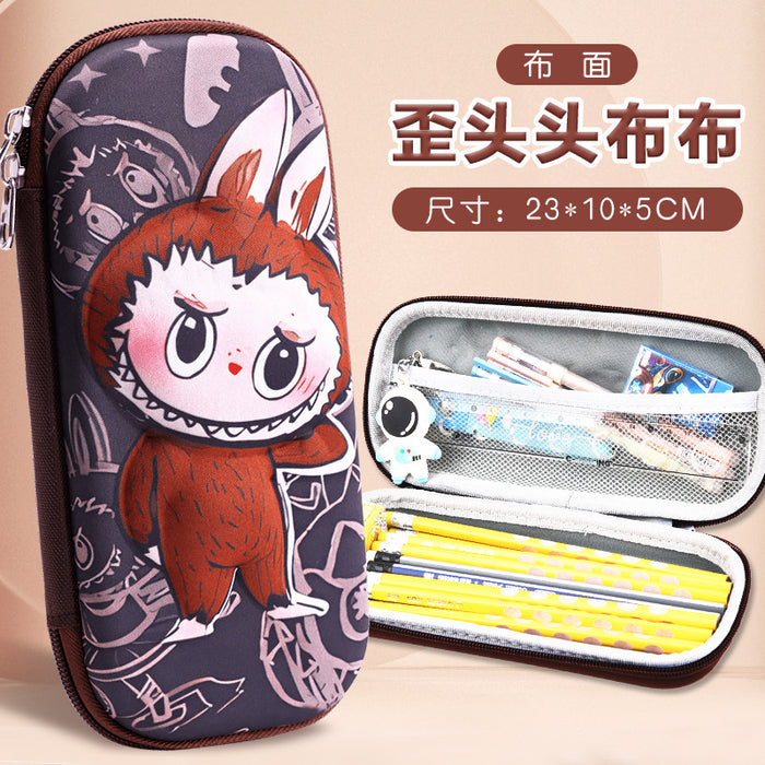 Wholesale New 3D Stereo Stationery Box for Primary School Students Cartoon Eva Pencil Case