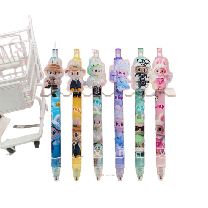 Wholesale Summer cartoon patch pen daily writing pen black neutral pen 0. 5mm press pen