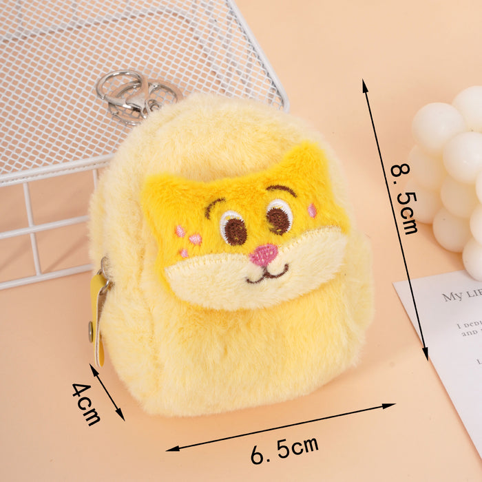 Wholesale Plush coin purse,  cute bunny and fox key pouch