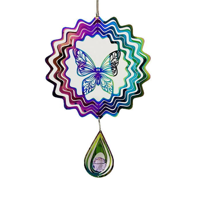 Wholesale 3D Stainless Steel Rotating Wind Gyro Wind Chimes
