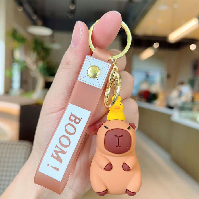 Wholesale Capybara bubble blowing keychain cute little capybara pendant car bag pendant