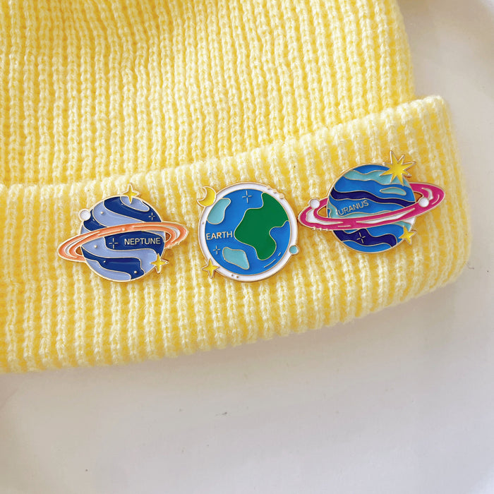 Wholesale Planet Series Eight Major Planets Metal Brooch