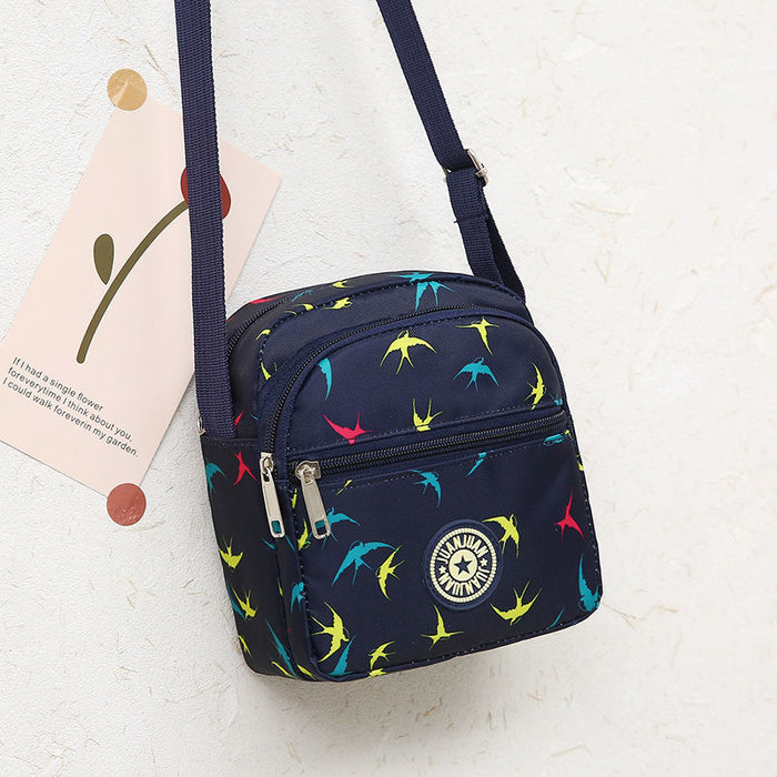 Wholesale Classic floral fabric shoulder bag, small square bag, Oxford fabric phone bag, diagonal cross bag, night market women's bag
