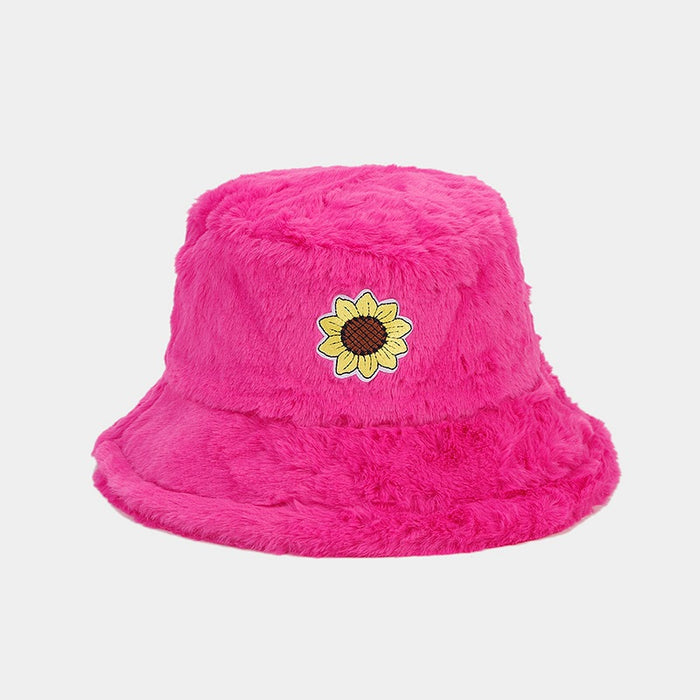 Wholesale Sunflower Plush Bucket Hat JDC-FH-LvY049