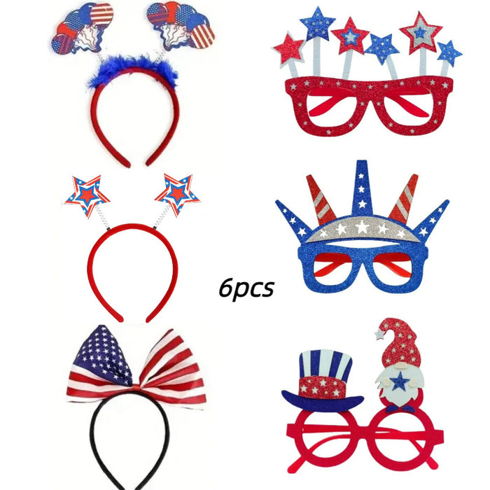 Wholesale Set, Independence Day headband, glasses, National Day parade performance props