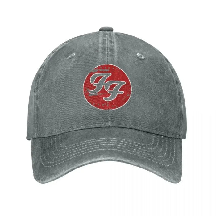 Wholesale Retro Rock Band Printed Baseball Cap Adjustable Black Curved Brim Dome Hat