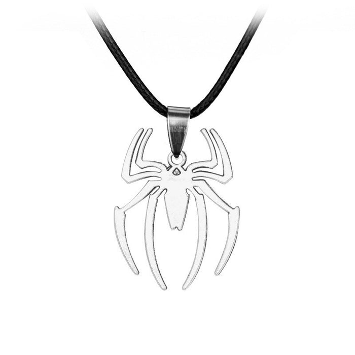 Wholesale flat spider necklace  three-dimensional spider men's necklace