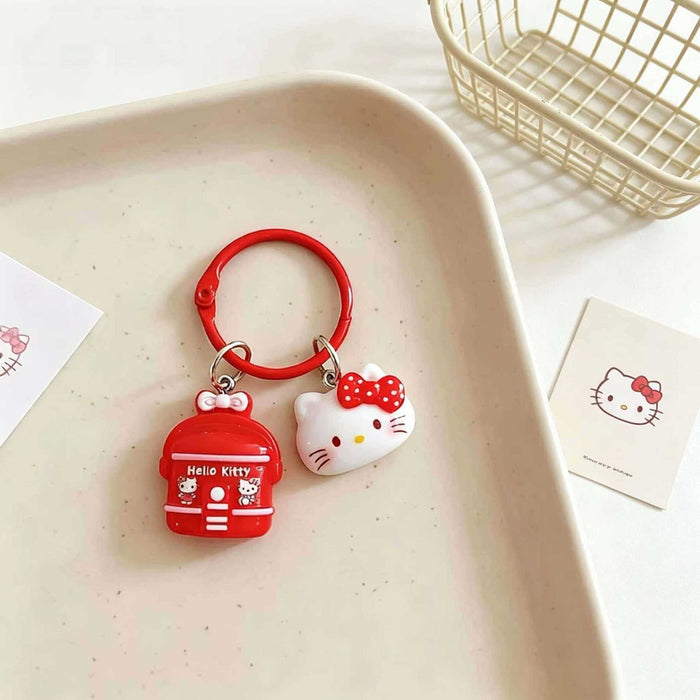 Wholesale Resin Cartoon Cat Bell Keychain Girly Bag Charm Decorative Accessory Gift For Friend
