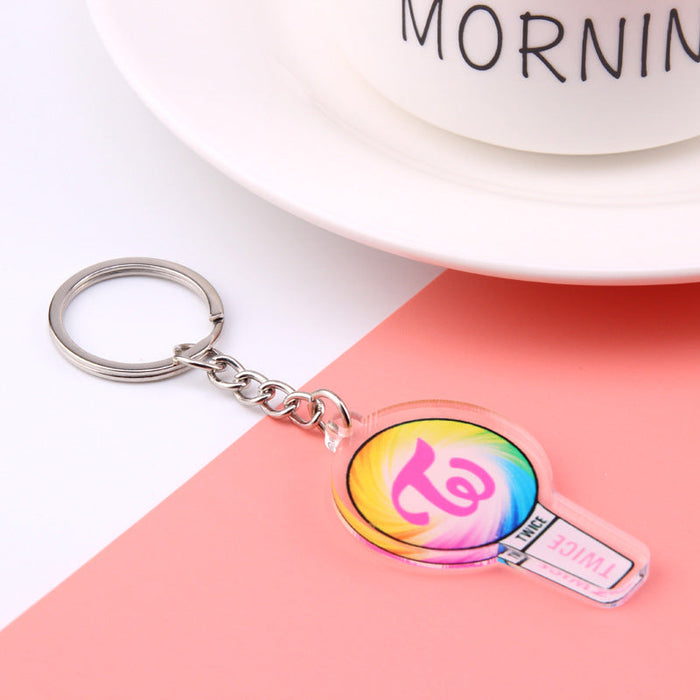 Wholesale Idol Acrylic Double Sided Transparent Keychain JDC-KC-RuiYuan002