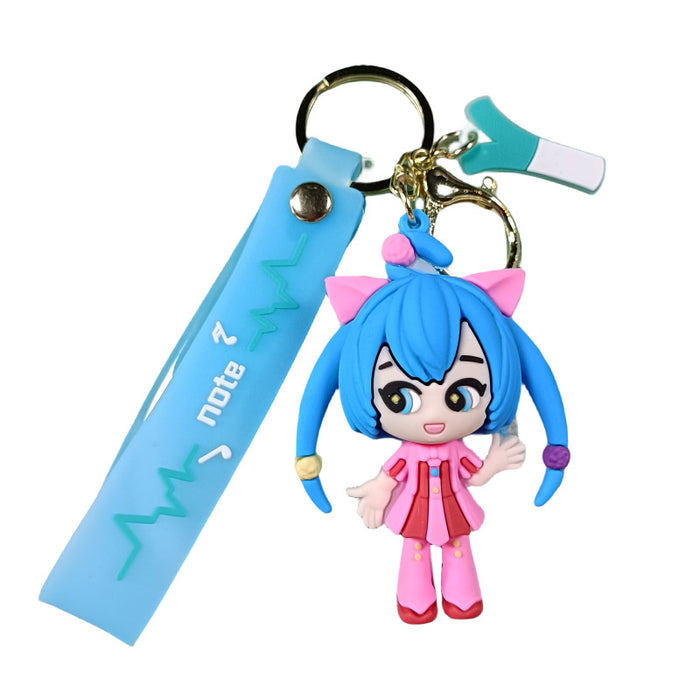 Wholesale Silicone Cartoon Doll Keychain JDC-KC-MingT164