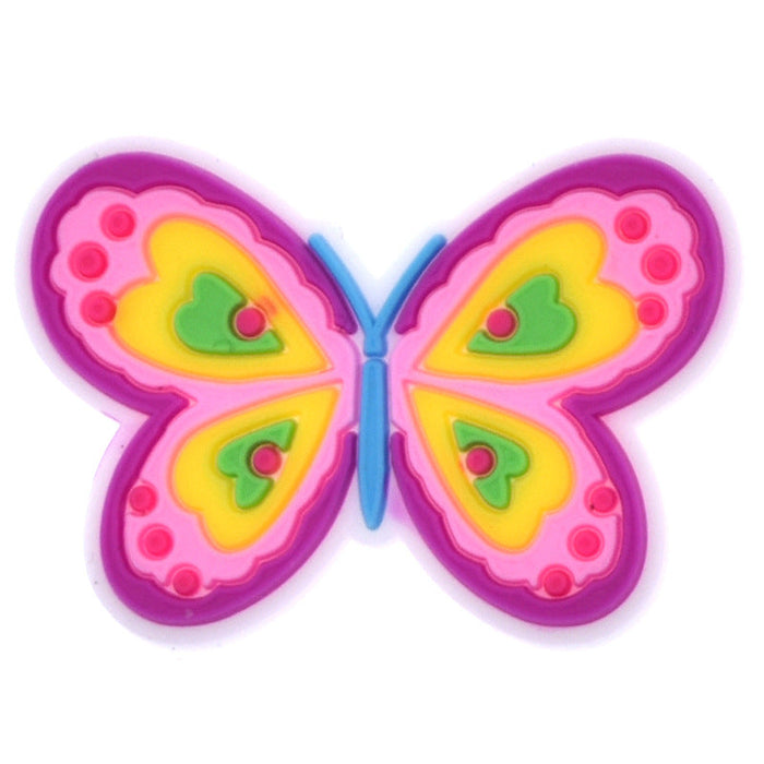 Wholesale 100PCS PVC Colorful Butterfly Series DIY Shoe Buckle JDC-SC-RYY019