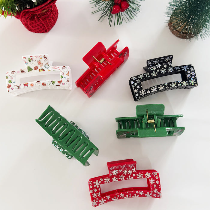 Wholesale Christmas hair clip,  reindeer snowman print,  shark clip,  cartoon hair accessory