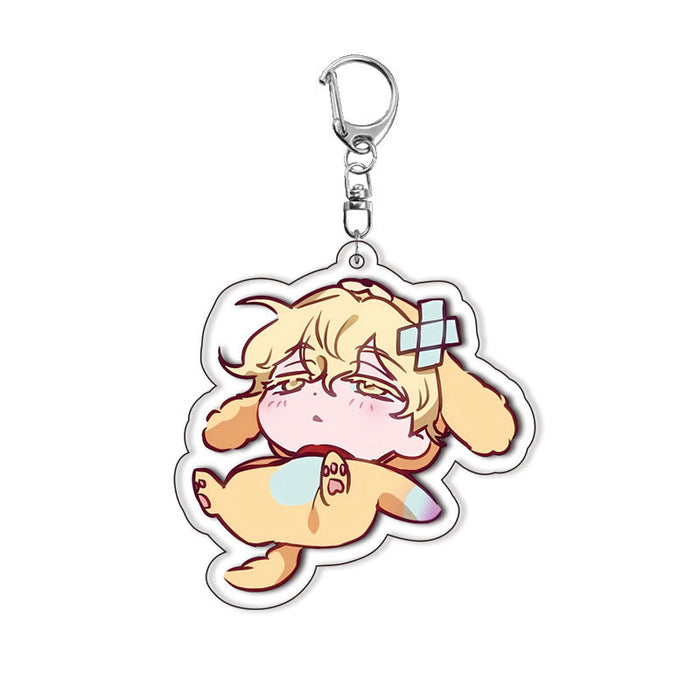Wholesale Double-sided Acrylic Keychain with Interlayer Anime Merchandise Exquisite Pendant