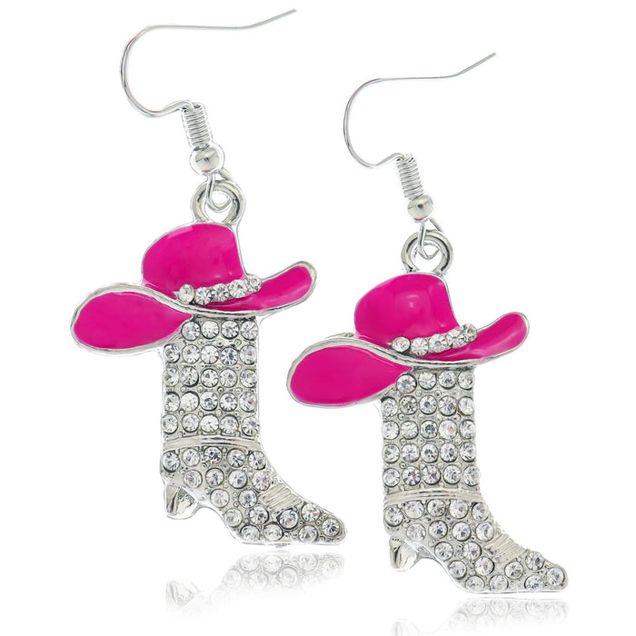 Wholesale personality niche western boots earrings women diamond pendant new earrings ladies ear jewelry