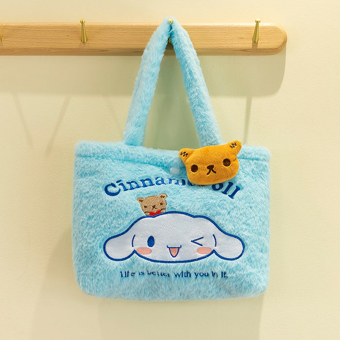 Wholesale Cute Cartoon Plush Cat Handbag Kids Coin Purse Gift Bag