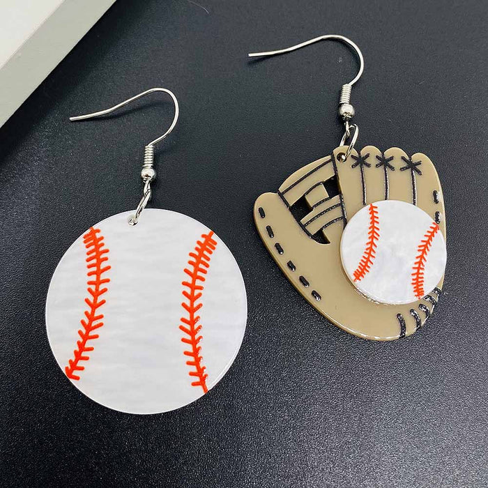 Wholesale Baseball Earrings Basketball Football Rugby Jersey Acrylic Earrings Jewelry Sports Events