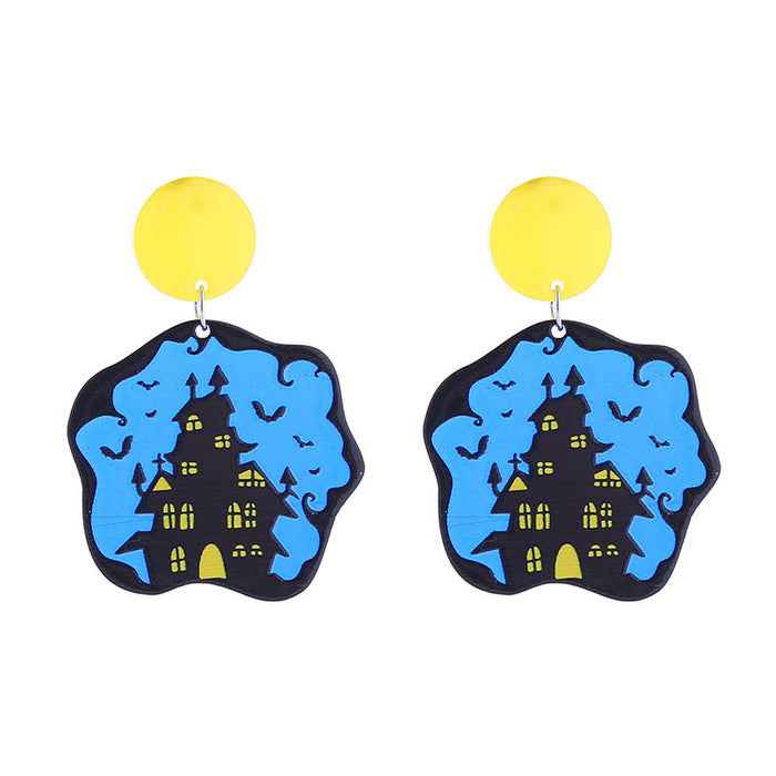 Wholesale Punk  Acrylic  Earrings Funny Pumpkin Skull Ghost Party Earrings