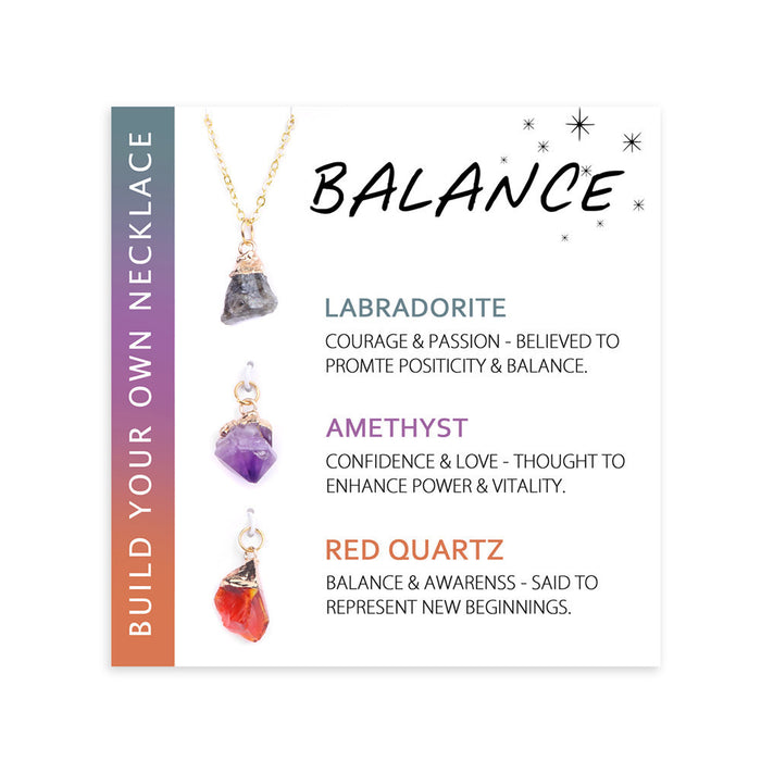 Wholesale Carded necklace and earring set with raw stone pendant necklace and irregular stones