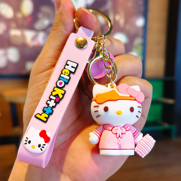 Wholesale Cartoon 3D Doll Rubber Keychain JDC-KC-Tingm045