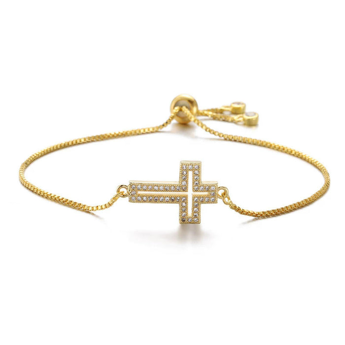 Wholesale Zircon Micro-inlay Hollow Design Bracelet