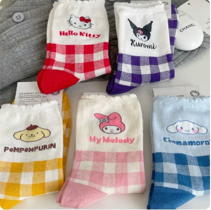 Wholesale Cartoon Cute Mid-tube Boat Socks